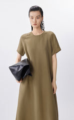 Dress / JNBY Silk A-Line Short Sleeve Dress