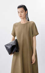 Dress / JNBY Silk A-Line Short Sleeve Dress