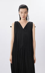 Dress / JNBY Pleated Satin A-Line Dress