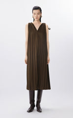 Dress / JNBY Pleated Satin A-Line Dress