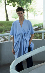 Dress / JNBY Pleated Poplin V-Neck Dress