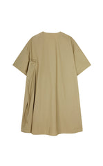 Dress / JNBY Pleated Poplin V-Neck Dress