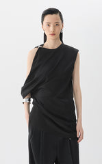 Dress / JNBY Twisted Cotton Sleeveless Dress