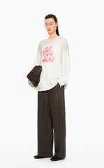 T-shirt / JNBY Black & White Comic Print Cotton Tee