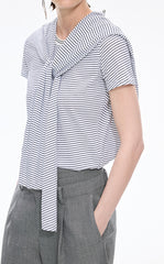 T-Shirt / JNBY Layered Deconstructed Cotton Tee