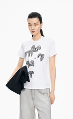 T-shirt / JNBY Animal Graphic Stretch Cotton Tee