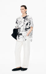 Shirt / JNBY Short-Sleeve Cotton Shirt with Comic Print