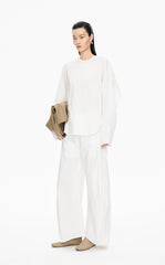 Shirt / JNBY Loose Cotton & Mulberry Silk Top