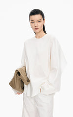 Shirt / JNBY Loose Cotton & Mulberry Silk Top