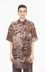 Shirt / JNBY Kew Gardens Pleated Floral Loose Shirt