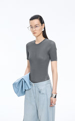 Sweater / JNBY Slim Fit Ultra-Thin Short Sleeve Pullover