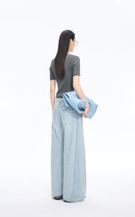 Sweater / JNBY Slim Fit Ultra-Thin Short Sleeve Pullover