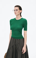 Sweater / JNBY Slim Fit Ultra-Thin Short Sleeve Pullover