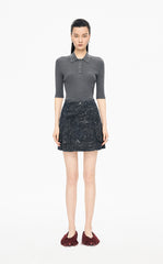 Sweater / JNBY Silk-Cotton Fitted Knit Polo