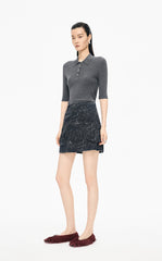 Sweater / JNBY Silk-Cotton Fitted Knit Polo