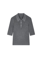 Sweater / JNBY Silk-Cotton Fitted Knit Polo
