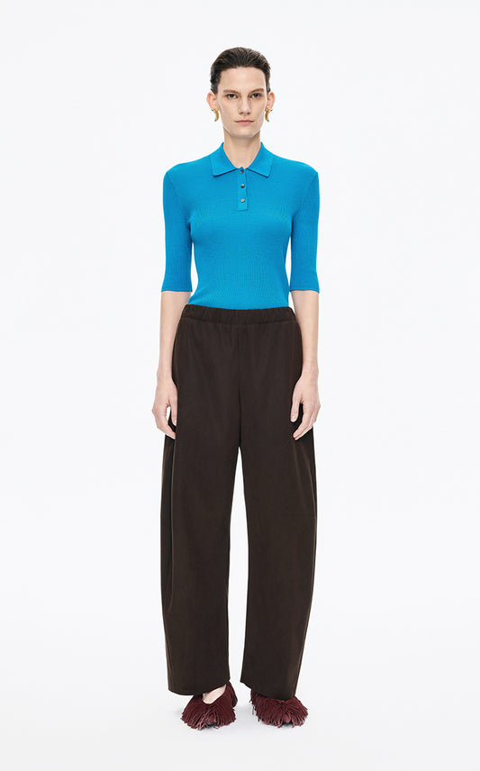 Sweater / JNBY Silk-Cotton Fitted Knit Polo