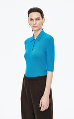 Sweater / JNBY Silk-Cotton Fitted Knit Polo