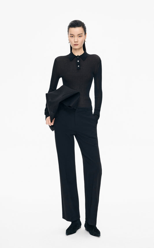 Sweater / JNBY Slim Fit Ultra-Thin Long Sleeve Pullover