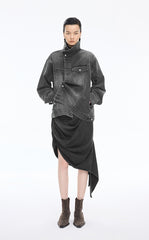 Skirt / JNBY Mid-Length Cotton Tencel Skirt