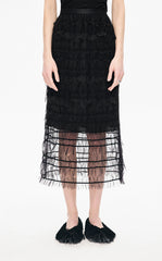 Skirt / JNBY 3D Floral Nylon Mesh Midi Skirt