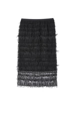 Skirt / JNBY 3D Floral Nylon Mesh Midi Skirt