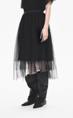 Skirt / JNBY Layered A-Line Tulle Midi Skirt