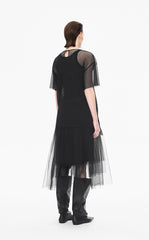 Skirt / JNBY Layered A-Line Tulle Midi Skirt