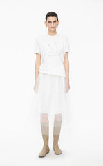 Skirt / JNBY Layered A-Line Tulle Midi Skirt