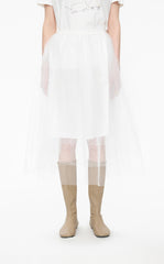 Skirt / JNBY Layered A-Line Tulle Midi Skirt