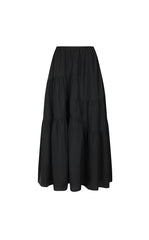 Skirt / JNBY A-Line Pleated Rayon Silk Maxi Skirt