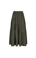 Skirt / JNBY A-Line Pleated Rayon Silk Maxi Skirt