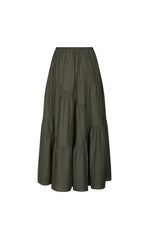 Skirt / JNBY A-Line Pleated Rayon Silk Maxi Skirt