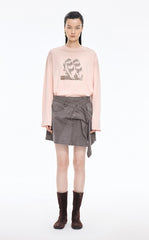 Skirt / JNBY Italian Cotton Twill A-Line Mini Skirt