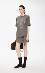 Skirt / JNBY Italian Cotton Twill A-Line Mini Skirt