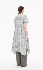 Dress / JNBY Hand-Painted Hydrangea A-Line Dress