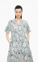 Dress / JNBY Hand-Painted Hydrangea A-Line Dress