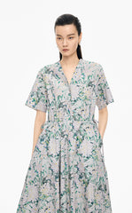 Dress / JNBY Hand-Painted Hydrangea A-Line Dress