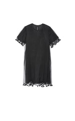 Dress / JNBY Pleated Mesh A-Line Short Sleeve Dress