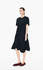 Dress / JNBY Cupro A-Line Short Sleeve Dress