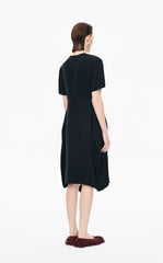 Dress / JNBY Cupro A-Line Short Sleeve Dress