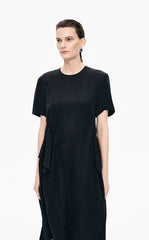 Dress / JNBY Cupro A-Line Short Sleeve Dress