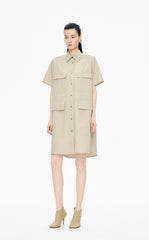 Dress / JNBY Cotton Poplin Short Sleeve Dress