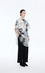 Dress / JNBY Silk Organza Comic Print Layered Dress