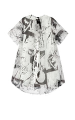 Dress / JNBY Silk Organza Comic Print Layered Dress