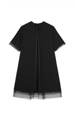 Dress / JNBY Eco A-Line Acetate Mesh Short Sleeve Dress