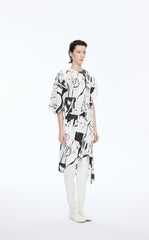 Dress / JNBY Asymmetric Comic Print Viscose-silk Dress