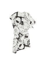 Dress / JNBY Asymmetric Comic Print Viscose-silk Dress