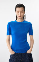 T-Shirt / JNBY Slim Flocked Mesh Tee