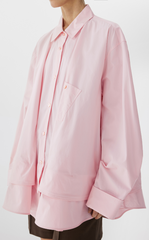 Shirt/JNBY Drawstring Oversized Cotton Poplin Shirt